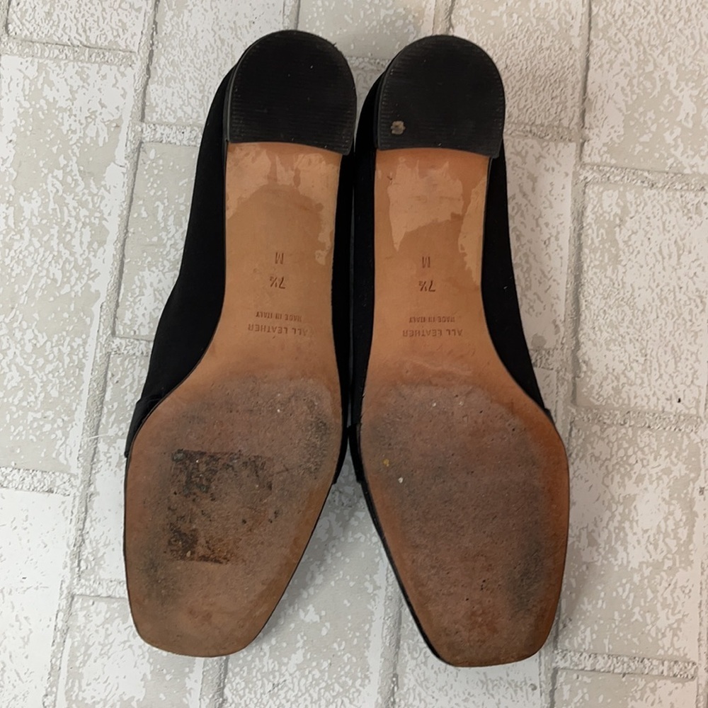 Yves Saint Laurent Vintage Square Toe Block Heel Pumps with Buckle 7.5 - Picture 5 of 6